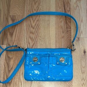 Marc By Marc Jacobs Blue Patent Leather Crossbody Bag